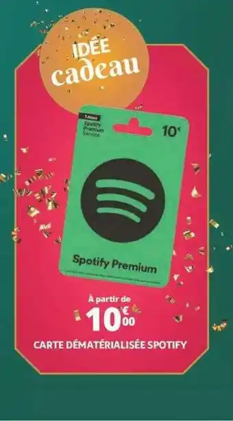 Auchan Carte dématérialisée spotify offre