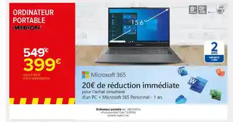 Carrefour Ordinateur portable 15.6 offre