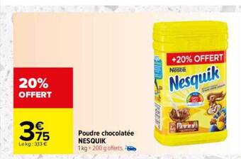 Carrefour Poudre chocolatée nesquik offre