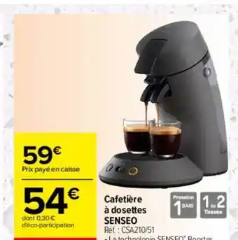 Carrefour Cafetière à dosettes senseo offre