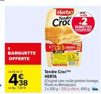 Carrefour Tendre croc herta offre