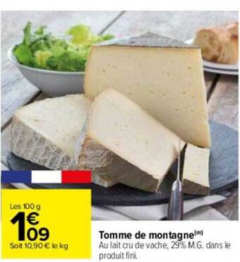 Carrefour Tomme de montagne offre