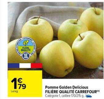 Carrefour Pomme golden délicious filière qualité carrefour offre