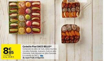 Carrefour Corbeille pixel daco bello offre