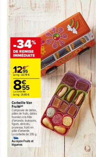 Carrefour Corbeille van fruité offre