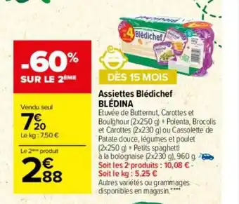 Carrefour Assiettes blédichef blédina offre
