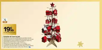 Carrefour Calendrier de l'avent en bois offre