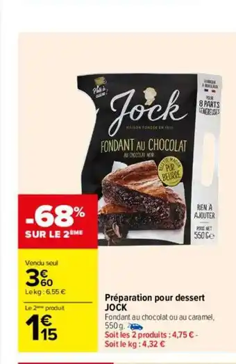 Préparation pour dessert jock