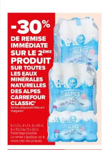 Carrefour Les eaux minérales naturelles des alpes carrefour classic' offre