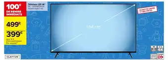Carrefour Téléviseur led 4k 164 cm clayton offre