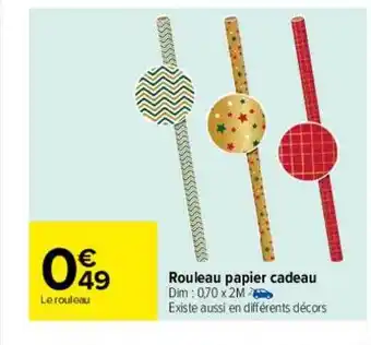 Carrefour Rouleau papier cadeau offre