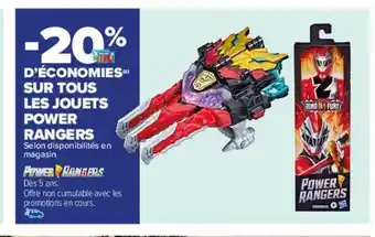 Carrefour Les jouets power rangers offre