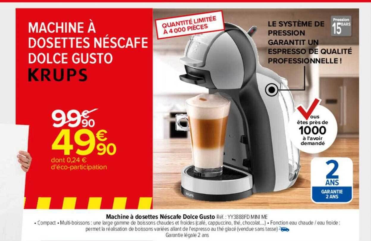 Promo Machine à dosettes néscafé dolce gusto krups chez Carrefour