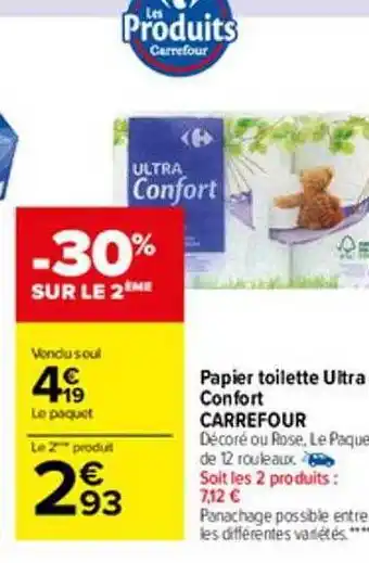 Carrefour Market Papier toilette ultra confort carrefour offre