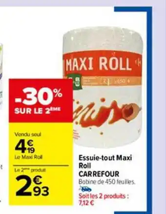 Carrefour Market Essuie-tout maxi roll carrefour offre