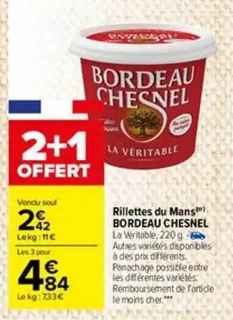 Rillettes du mans bordeau chesnel