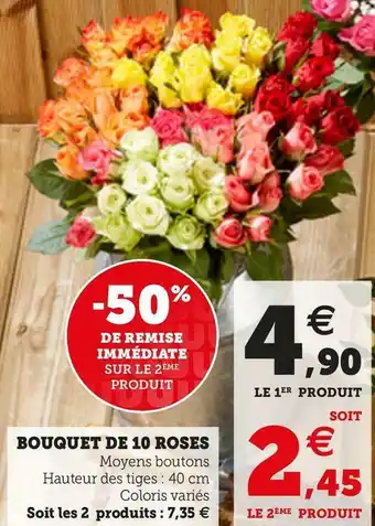 U Express BOUQUET DE 10 ROSES offre