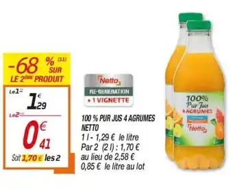 100% Pur jus 4 Agrumes Netto
