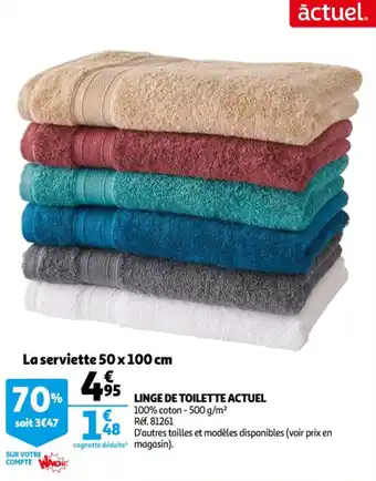 Auchan Linge de toilette actuel offre