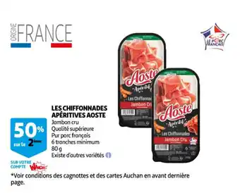 Auchan Les chiffonnades apéritives AOSTE offre