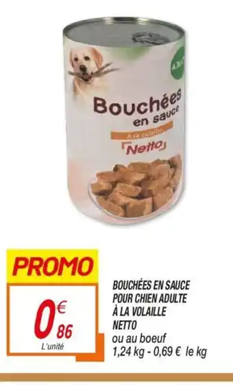 Netto Bouchées en Sauce Pour Chien Adulte offre