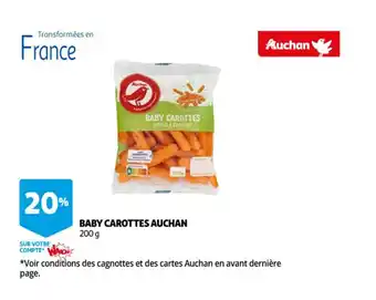 Auchan Baby carottes AUCHAN offre
