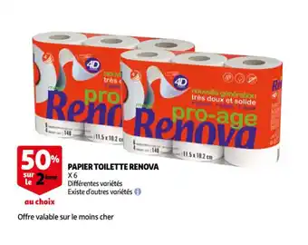 Auchan Papier toilette RENOVA offre