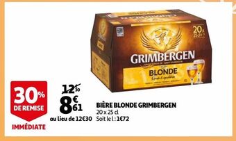 Auchan Supermarché Bière blonde grimbergen offre