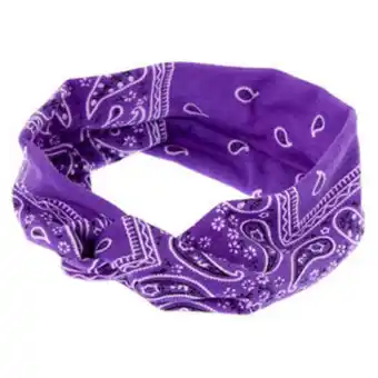 Large bandeau bandana violet en jersey