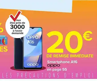 Carrefour Market Smartphone a16 oppo offre