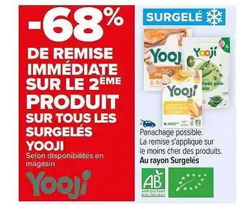 Carrefour Market Produit surgelés yooji offre