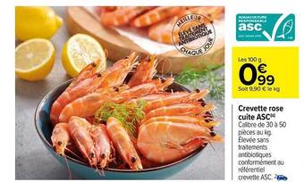 Carrefour Market Crevette rose cuite asc offre