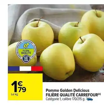 Carrefour Market Pomme golden delicious filière qualité carrefour offre