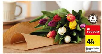 Carrefour Market Bouquet de 9 tulipes précoces offre