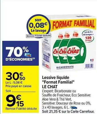 Carrefour Market Lessive liquide offre
