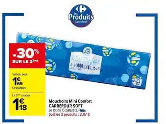 Carrefour Market Mouchoirs mini confort carrefour soft offre
