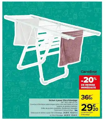 Carrefour Market Séchoir à poser 22m d'étendage carrefour home offre