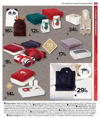 Carrefour Market Coffret peignoir offre