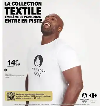 Carrefour Market La collection textile emblème de paris 2024 teddy riner offre