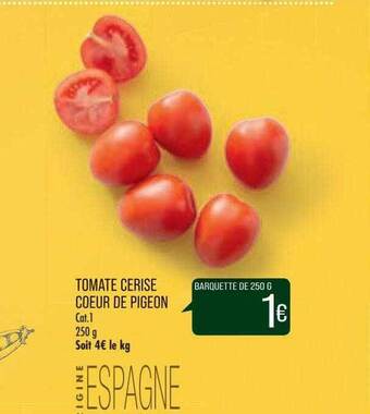 Match Tomate cerise coeur de pigeon offre