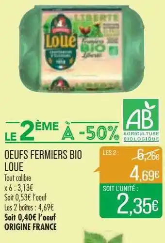 Match Oeufs fermiers bio loué offre