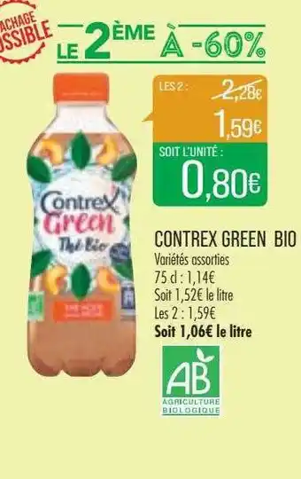 Match Contrex green bio offre