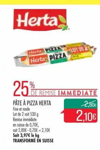 Match Pâte à pizza herta offre