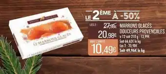 Match Marrons glacés douceurs provençales offre