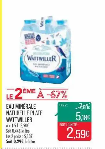 Match Eau minérale naturelle plate wattwiller offre