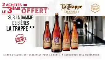 Match La gamme des bières la trappe offre