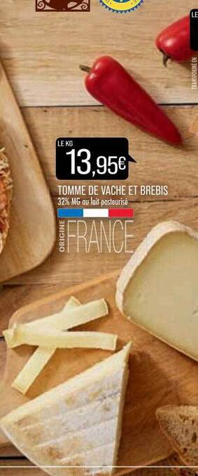 Match Tomme de vache et brebis offre