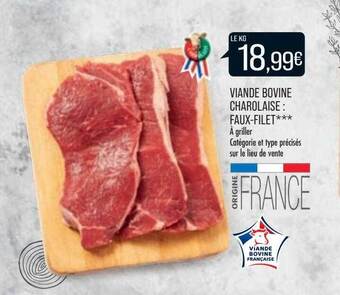 Match Viande bovine charolaise : faux-filet*** offre