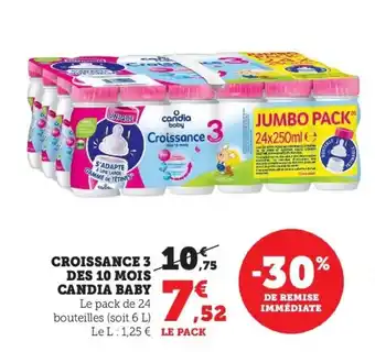 Croissance 3 des 10 mois candia baby