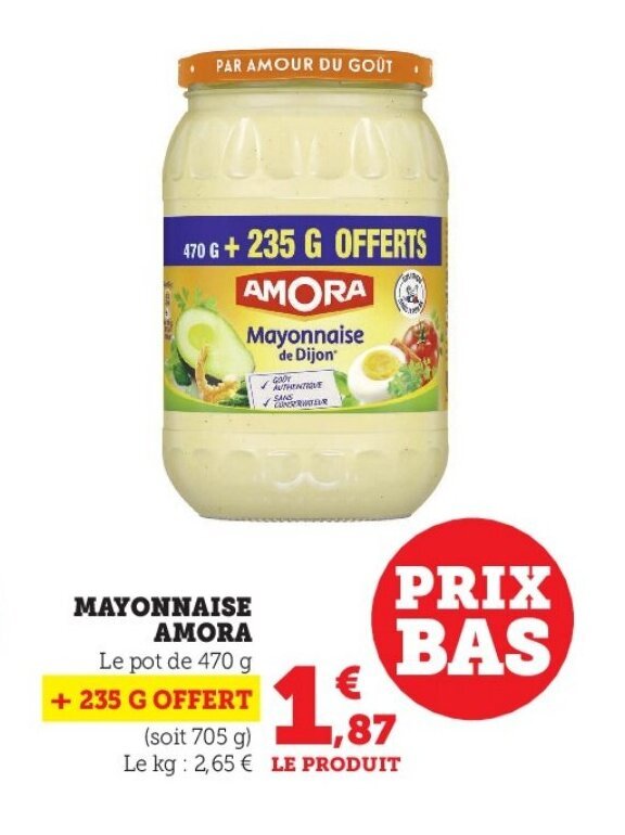 Promo Mayonnaise AMORA chez U Express